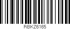 Código de barras (EAN, GTIN, SKU, ISBN): 'RBKZ6165'