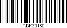 Código de barras (EAN, GTIN, SKU, ISBN): 'RBKZ6168'