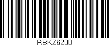 Código de barras (EAN, GTIN, SKU, ISBN): 'RBKZ6200'