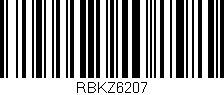 Código de barras (EAN, GTIN, SKU, ISBN): 'RBKZ6207'