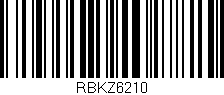 Código de barras (EAN, GTIN, SKU, ISBN): 'RBKZ6210'