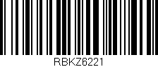 Código de barras (EAN, GTIN, SKU, ISBN): 'RBKZ6221'