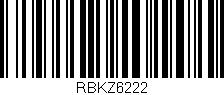 Código de barras (EAN, GTIN, SKU, ISBN): 'RBKZ6222'