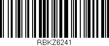 Código de barras (EAN, GTIN, SKU, ISBN): 'RBKZ6241'