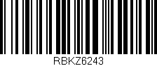 Código de barras (EAN, GTIN, SKU, ISBN): 'RBKZ6243'