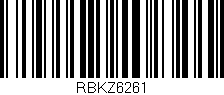 Código de barras (EAN, GTIN, SKU, ISBN): 'RBKZ6261'