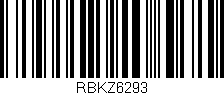 Código de barras (EAN, GTIN, SKU, ISBN): 'RBKZ6293'