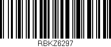 Código de barras (EAN, GTIN, SKU, ISBN): 'RBKZ6297'