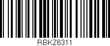 Código de barras (EAN, GTIN, SKU, ISBN): 'RBKZ6311'