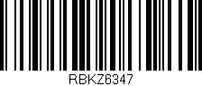 Código de barras (EAN, GTIN, SKU, ISBN): 'RBKZ6347'