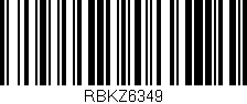 Código de barras (EAN, GTIN, SKU, ISBN): 'RBKZ6349'