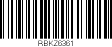 Código de barras (EAN, GTIN, SKU, ISBN): 'RBKZ6361'