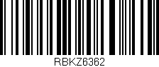 Código de barras (EAN, GTIN, SKU, ISBN): 'RBKZ6362'