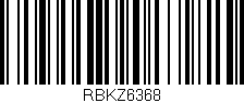 Código de barras (EAN, GTIN, SKU, ISBN): 'RBKZ6368'