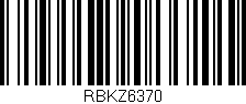 Código de barras (EAN, GTIN, SKU, ISBN): 'RBKZ6370'