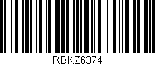Código de barras (EAN, GTIN, SKU, ISBN): 'RBKZ6374'