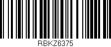 Código de barras (EAN, GTIN, SKU, ISBN): 'RBKZ6375'