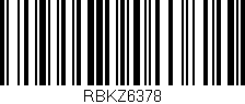 Código de barras (EAN, GTIN, SKU, ISBN): 'RBKZ6378'