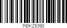 Código de barras (EAN, GTIN, SKU, ISBN): 'RBKZ6390'