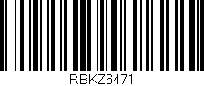 Código de barras (EAN, GTIN, SKU, ISBN): 'RBKZ6471'