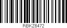 Código de barras (EAN, GTIN, SKU, ISBN): 'RBKZ6472'