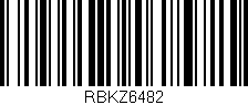 Código de barras (EAN, GTIN, SKU, ISBN): 'RBKZ6482'