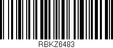 Código de barras (EAN, GTIN, SKU, ISBN): 'RBKZ6483'