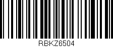 Código de barras (EAN, GTIN, SKU, ISBN): 'RBKZ6504'