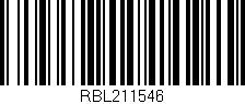 Código de barras (EAN, GTIN, SKU, ISBN): 'RBL211546'