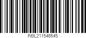 Código de barras (EAN, GTIN, SKU, ISBN): 'RBL211546545'