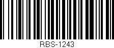 Código de barras (EAN, GTIN, SKU, ISBN): 'RBS-1243'