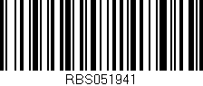 Código de barras (EAN, GTIN, SKU, ISBN): 'RBS051941'