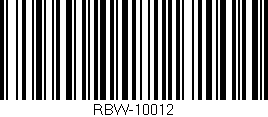 Código de barras (EAN, GTIN, SKU, ISBN): 'RBW-10012'