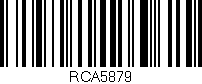 Código de barras (EAN, GTIN, SKU, ISBN): 'RCA5879'