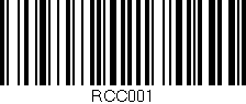 Código de barras (EAN, GTIN, SKU, ISBN): 'RCC001'