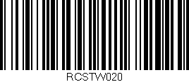 Código de barras (EAN, GTIN, SKU, ISBN): 'RCSTW020'