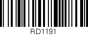 Código de barras (EAN, GTIN, SKU, ISBN): 'RD1191'