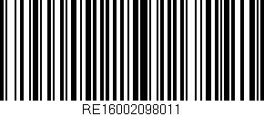 Código de barras (EAN, GTIN, SKU, ISBN): 'RE16002098011'