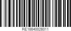 Código de barras (EAN, GTIN, SKU, ISBN): 'RE18840026011'