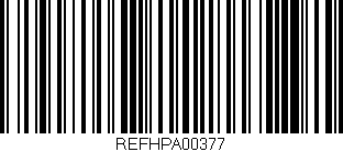 Código de barras (EAN, GTIN, SKU, ISBN): 'REFHPA00377'