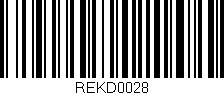 Código de barras (EAN, GTIN, SKU, ISBN): 'REKD0028'