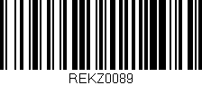 Código de barras (EAN, GTIN, SKU, ISBN): 'REKZ0089'