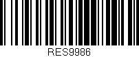 Código de barras (EAN, GTIN, SKU, ISBN): 'RES9986'