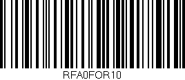 Código de barras (EAN, GTIN, SKU, ISBN): 'RFA0FOR10'