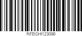 Código de barras (EAN, GTIN, SKU, ISBN): 'RFBSHI123098'