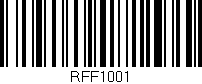 Código de barras (EAN, GTIN, SKU, ISBN): 'RFF1001'