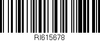 Código de barras (EAN, GTIN, SKU, ISBN): 'RI615678'