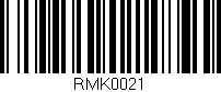 Código de barras (EAN, GTIN, SKU, ISBN): 'RMK0021'