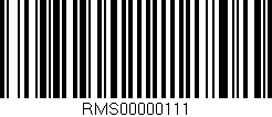 Código de barras (EAN, GTIN, SKU, ISBN): 'RMS00000111'