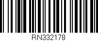 Código de barras (EAN, GTIN, SKU, ISBN): 'RN332178'